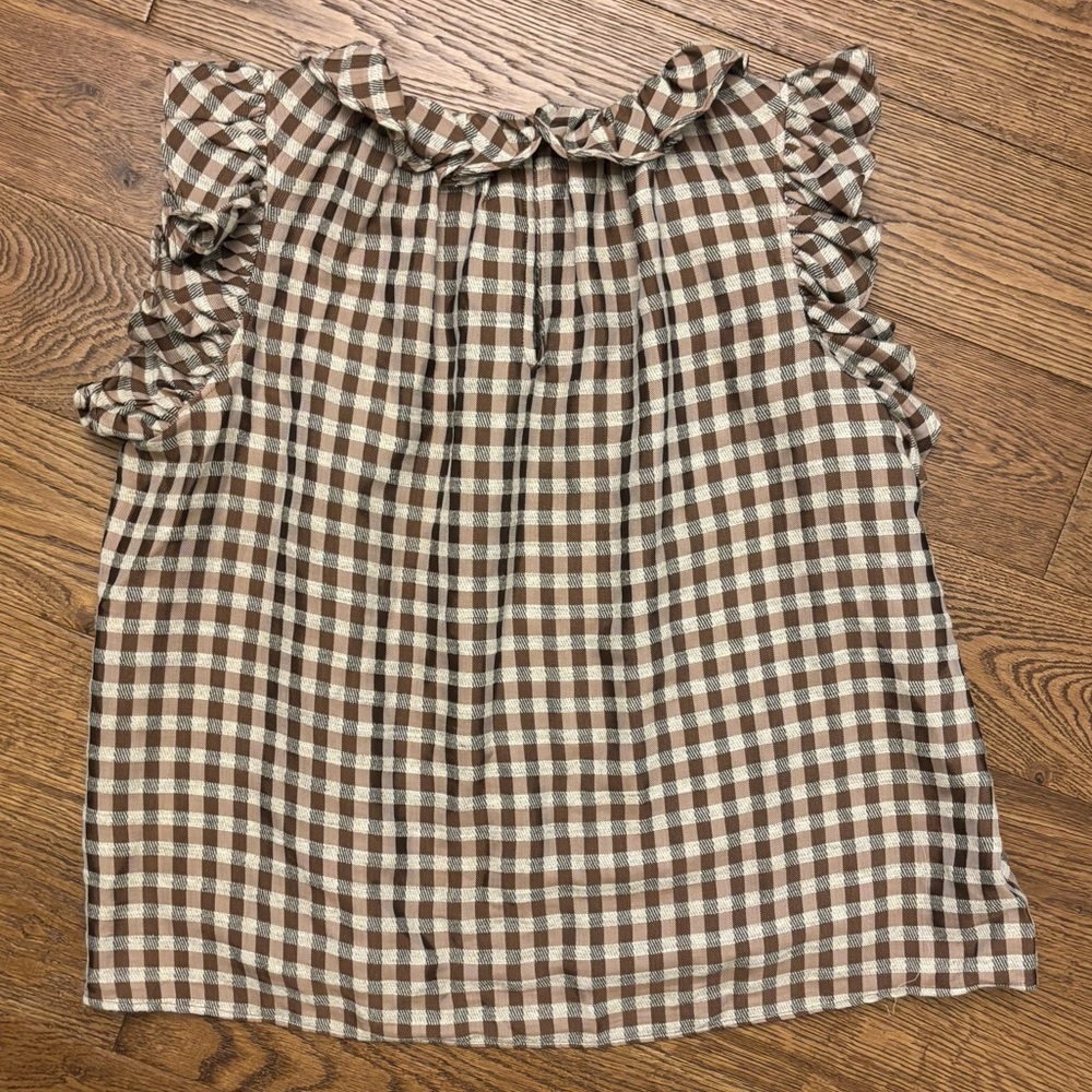 CHRISTY LYNN Aurelie Top - Gingham Bronze - Picture 12 of 12